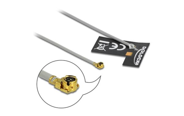 Delock 2.4Ghz WLAN Antenne, 10cm, 1.13 MHF I Stecker, Klebemontage, 2 dBi kaufen Schweiz | Mediatech.ch