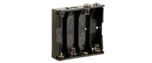 Velleman BH341B Batteriehalter 4x AA mit Druckknopfanschluss