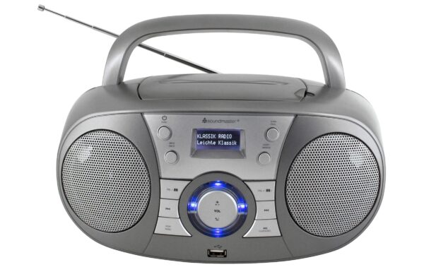 1130188_1 - Mediatech Soundmaster SCD1800TI, DAB+ Boombox, grau DAB+/UKW Digitalradio, CD/MP3, BT, USB