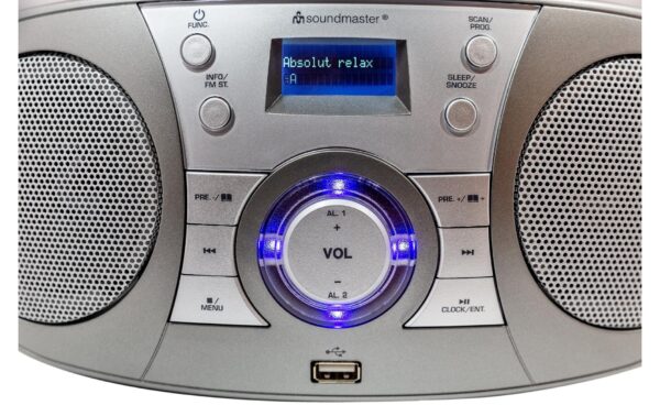 1130188_2 - Mediatech Soundmaster SCD1800TI, DAB+ Boombox, grau DAB+/UKW Digitalradio, CD/MP3, BT, USB