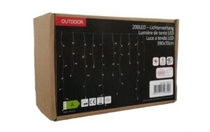 Dameco LED Lichtervorhang Icicle Outdoor, 200 LED,40 Stränge, 3,9x0.7m