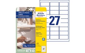 Avery Zweckform Etiketten 63,5x29,6mm weiss wiederablösbar ILK