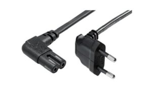 Niwotron Netzkabel Euro T26 - C7, 10 m schwarz T26 geweinkelt, C7 gewinkelt kaufen | Mediatech.ch
