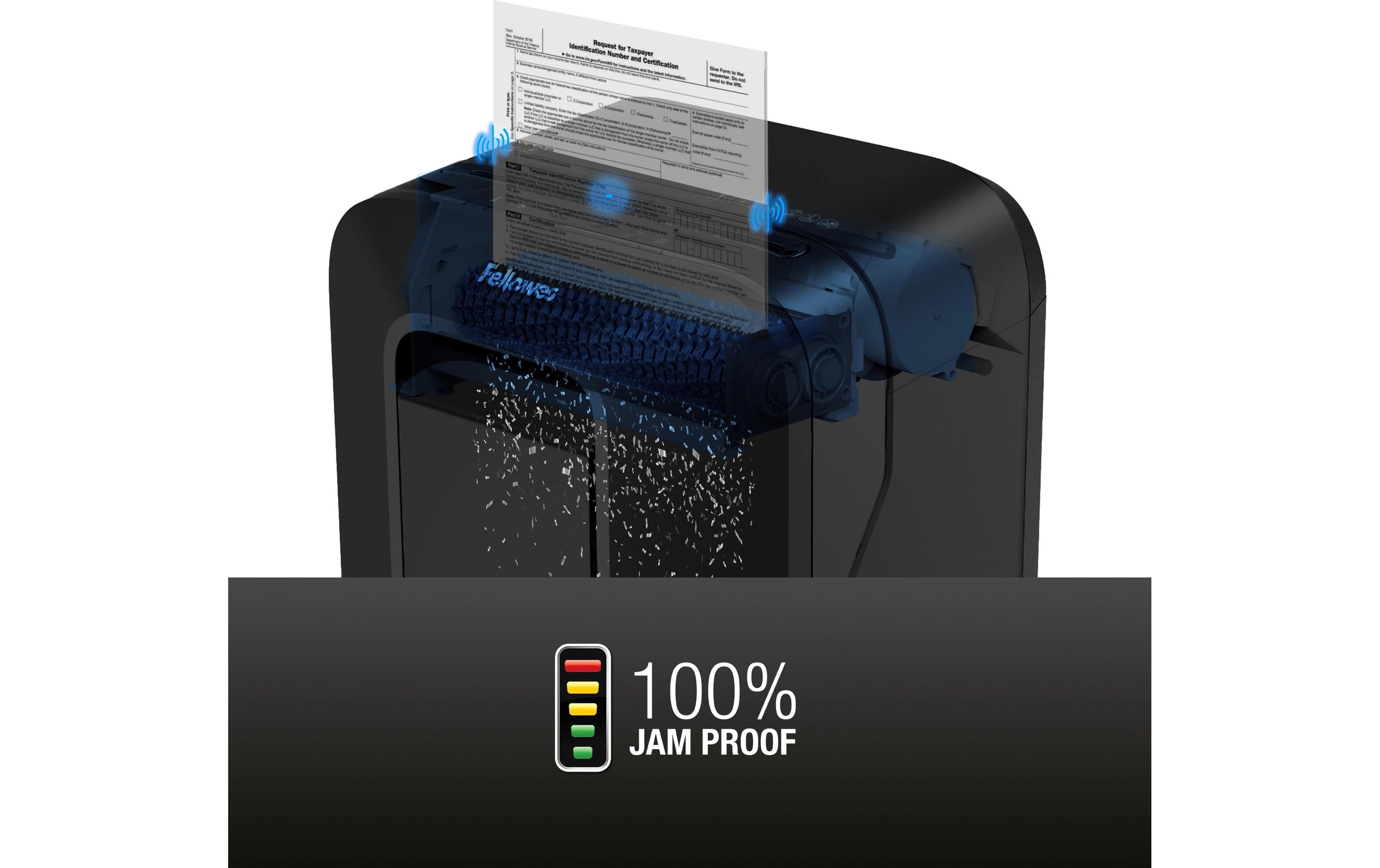 1133352_8 - Mediatech Fellowes Aktenvernichter LX200 schwarz 12 Blatt, 22 Liter, Microschnitt