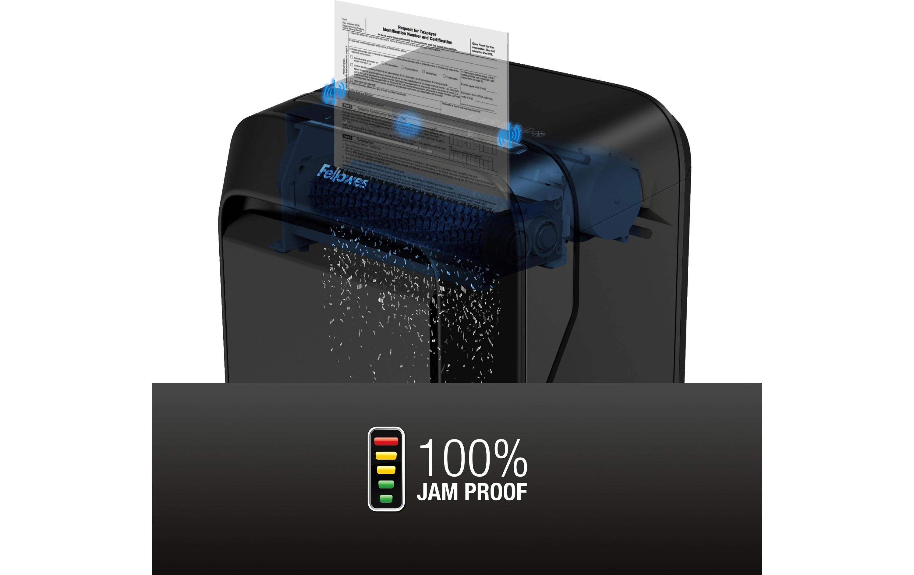 1133353_8 - Mediatech Fellowes Aktenvernichter LX210 schwarz 16 Blatt, 23 Liter, Microschnitt