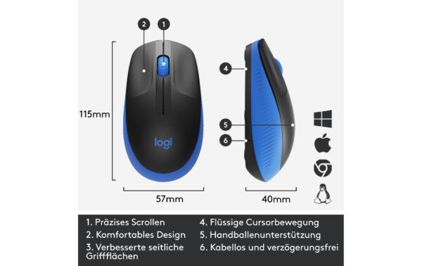 Logitech M190 blau USB