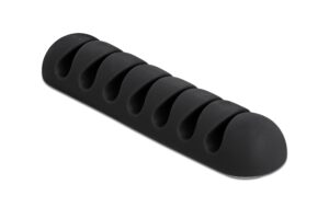 Delock Kabelhalter, TPR, selbstkl. 6 Stück, schwarz, D. 4 mm