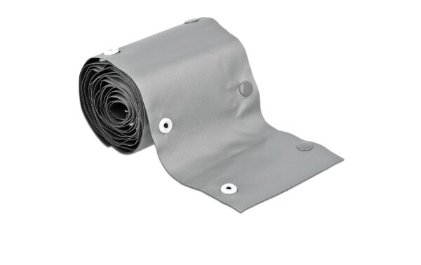 1134774 - Mediatech Delock Kabelschutzschlauch, 2m x 20mm Knopfverschluss, Hitzebestädig, gr/sw kaufen Schweiz | Mediatech.ch