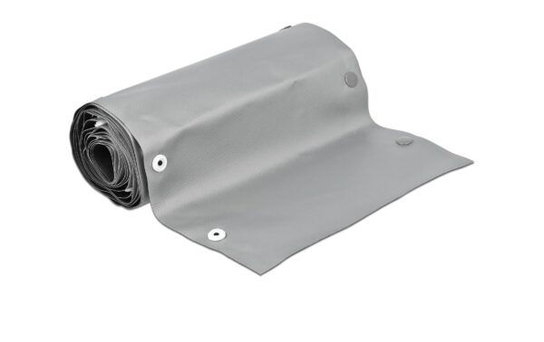 1134776 - Mediatech Delock Kabelschutzschlauch, 2m x 50mm Knopfverschluss, Hitzebestädig, gr/sw kaufen Schweiz | Mediatech.ch