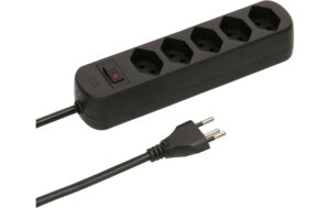 1135288 - Mediatech Max Hauri Steckdosenleiste Basic-Line V2 5xT13, schwarz, mit Reset-Schalter, 5m V2 kaufen Schweiz | Mediatech.ch