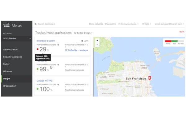 Meraki LIC-MI-M-5YR 5 Jahre Meraki Insights Medium bis 750Mbps