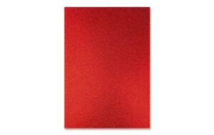 Ursus Glitterkarton A4 Rot 10 Blatt à 300g/m2, A4