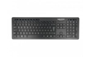1138028 - Mediatech Delock 12004 USB Tastatur 2,4 GHz kabellos schwarz, Lautlos