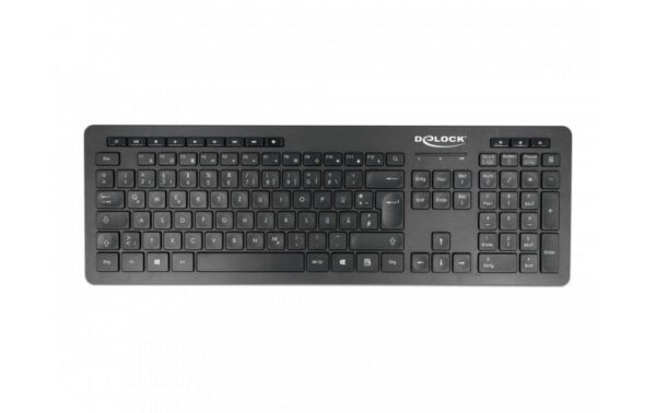 1138028 - Mediatech Delock 12004 USB Tastatur 2,4 GHz kabellos schwarz, Lautlos