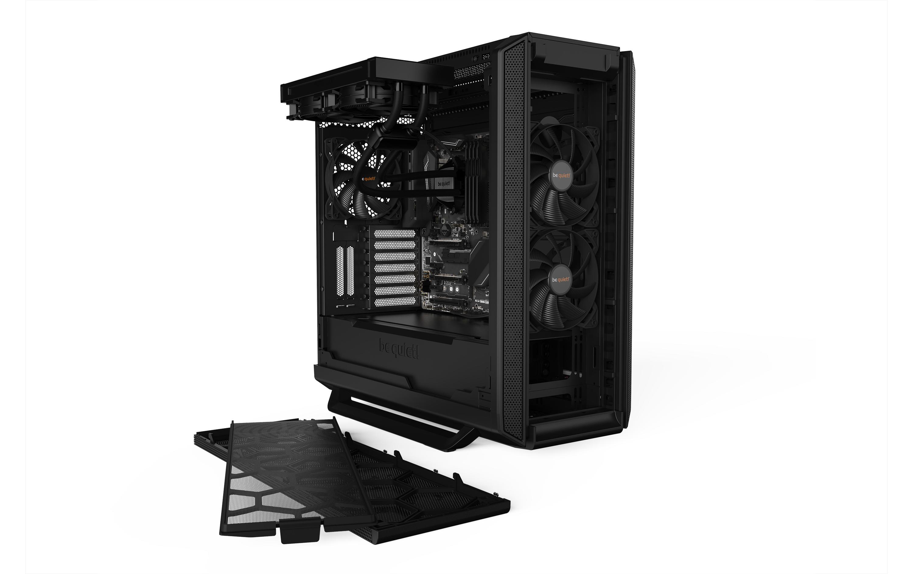 1139462_7 - Mediatech be quiet Silent Base 802 schwarz 7x 3.5, 15x 2.5,2xUSB3.2 Type-C,1xUSB3.1