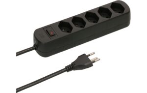 1140869 - Mediatech Max Hauri Steckdosenleiste Basic-Line V2 5xT13 schwarz mit Reset-Schalter Kinderschu kaufen Schweiz | Mediatech.ch