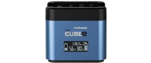 Hähnel pro Cube2 Doppel-Ladegerät Panasonic DMW-BLC12, DMW-BLF19, DMW-BLG10, DMC-BLJ31