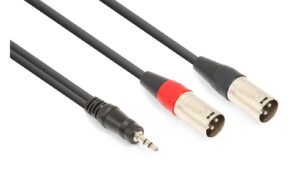 Vonyx CX322-1 Audiokabel 2x XLRm - 3.5 Klinke, 1.5m