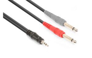 Vonyx CX332-1 Audiokabel 3.5 Klinke - 2x 6.3 Klinke, 1.5m