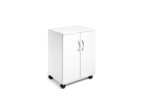 Durable Multifunktionswagen 74/53 weiss geschlossen mit 2 Flügeltüren, 2 feste Böde kaufen Schweiz | Mediatech.ch