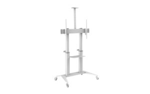 PureMounts PDS-0013C Display Trolley Weiss, 70-120, bis 140Kg, bis 1000x600