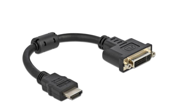 1142201 - Mediatech Delock Adapter HDMI-DVI 24+5, 4K 30Hz, 20cm HDMI-DVI Buchse, 4K 30Hz, 20cm,schwarz