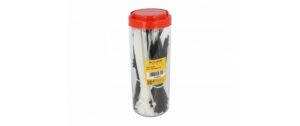 Delock Kabelbinder Sortimentsbox 600 Set Schwarz/Weiss, 600 Stück