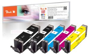 Peach Tinte Canon PGI-580/CLI-581 Multi 1x11, 4x5.6 ml, bk, pbk, c, m, y