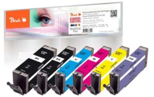 1142523 - Mediatech Peach Tinte Canon PG/CLI-580/1XXL Multi6 1x23, 5x12 ml, bk, pbk, c, m, y, pb kaufen Schweiz | Mediatech.ch