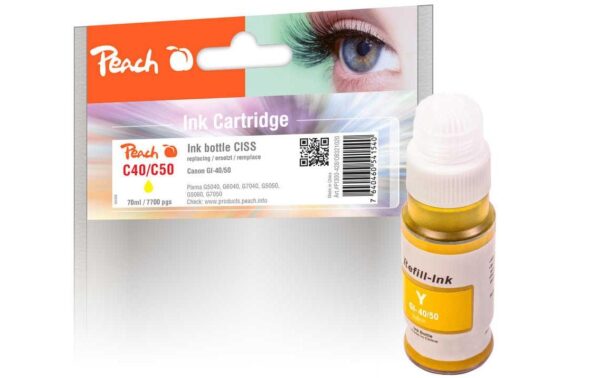 1142655 - Mediatech Peach Tinte Canon GI-40/50 70 ml, yellow kaufen Schweiz | Mediatech.ch