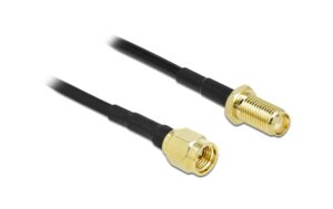 Delock Low-Loss LTE-Antennenkabel, 0.99dB/m SMA Stecker - SMA Buchse, LMR/CFD100, 90cm
