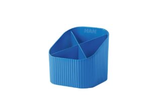 HAN Stifteköcher Re-LOOP 4 Fächer, recyceltes Material, blau