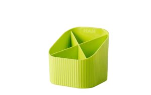 HAN Stifteköcher Re-LOOP 4 Fächer, recyceltes Material, lemon