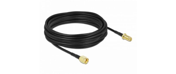 Delock WLAN-Antennenkabel, 0.99dB/m RP-SMA Stecker - RP-SMA Buchse, CFD100 ,10m