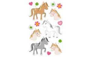B+C Sticker Pferdchen 4 Blatt / Packung