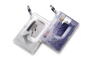 Rieffel Badgehalter Kunststoff, transparent, 2 Stück