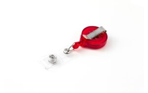 Rieffel Ausweishalter mit Gürtelclip für Badge, rot, 1 Stück