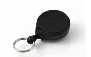 KEY-BAK Ausweishalter mit Gürtelclip mini 90cm Schnur, schwarz, 1 Stück