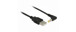 1145975 - Mediatech Delock USB2.0-Stromkabel A-5VOLT, 1.5m, schwarz Hohlstecker 4.0mm/1.7mm gewinkelt kaufen | Mediatech.ch