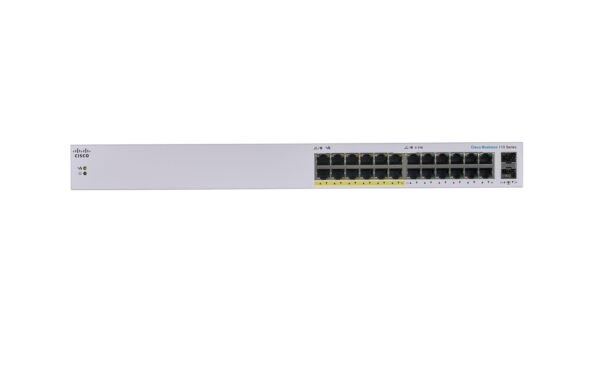 Cisco CBS110-24PP: 24 Port Switch 24xGE, Partial PoE, 2x1G SFP Shared