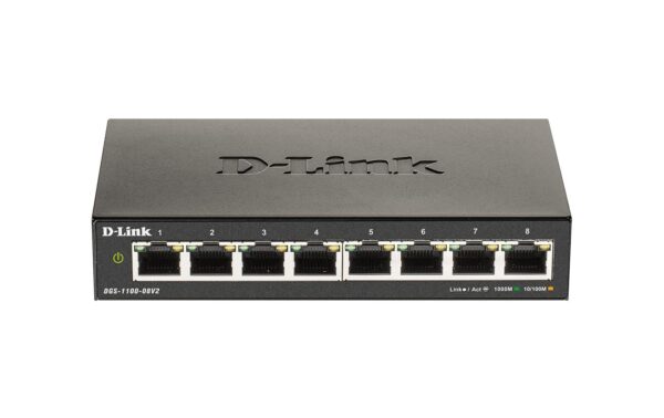 D-Link DGS-1100-08V2: 8Port Gigabit Switch 8x Gigabit, Lüfterlos kaufen Schweiz | Mediatech.ch