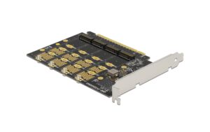 DeLock PCI-E-x4 V4 Kontroller, 4x M.2 NVME benötigt Mainboard mit PCIe Gabelung sup. kaufen Schweiz | Mediatech.ch