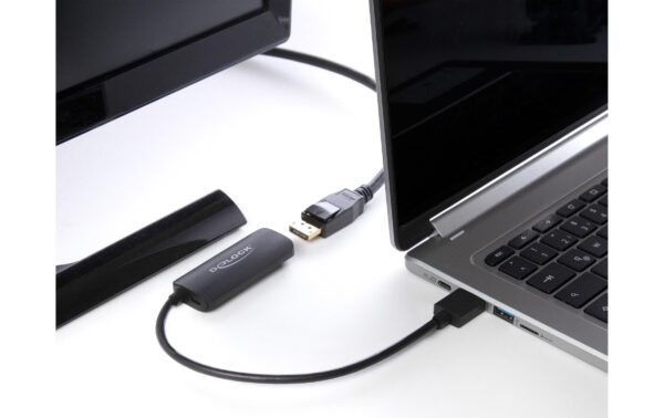 Delock Monitorkonverter HDMI zu DP, HDR HDMI-Stecker - DP-Buchse, 4K/60Hz,USB-Strom