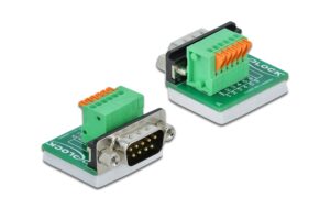 Delock Terminalblock RS232 DB9 Stecker Vertikal, mit Drucktaster kaufen Schweiz | Mediatech.ch