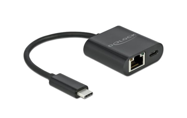 Delock USB3.1 Typ-C zu LAN Adapter, 1Gbps schwarz, mit Powerdelivery 2.0 bis 60Watt kaufen Schweiz | Mediatech.ch
