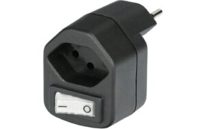 Max Hauri Abzweigstecker 1xT13, mit Schalter schwarz kaufen | Mediatech.ch