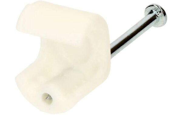 Max Hauri Nagelbride für Flachkabel 5-7mm, weiss 100er-Set kaufen | Mediatech.ch