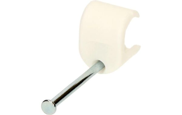 Nagelbride für Flachkabel 5-7mm, weiss 100er-Set