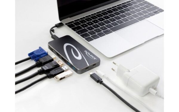 1155238_3 - Mediatech Delock Dockingstation USB Type-C 3.2 HDMI+ DP+ VGA 1080p, USB Hub + USB PD 3.0