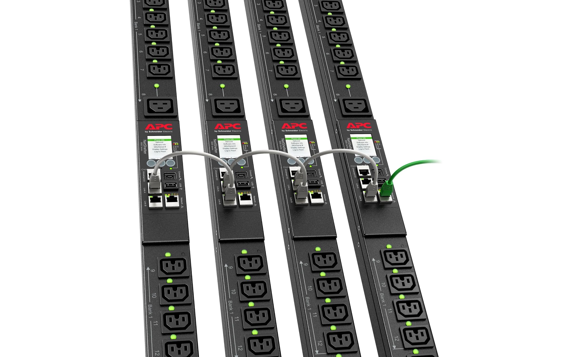 1155406_4 - Mediatech APC Steckdosenleiste PDU APDU9959EU3 18xC13, 2xC19, 16A, LAN, IN: IEC309 2P+E,